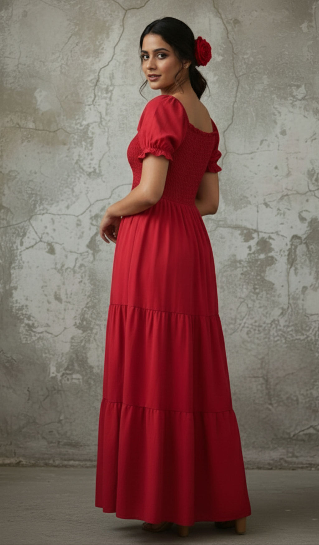 Long Dress for Women - Aesthetic Stylish Latest Design - Red