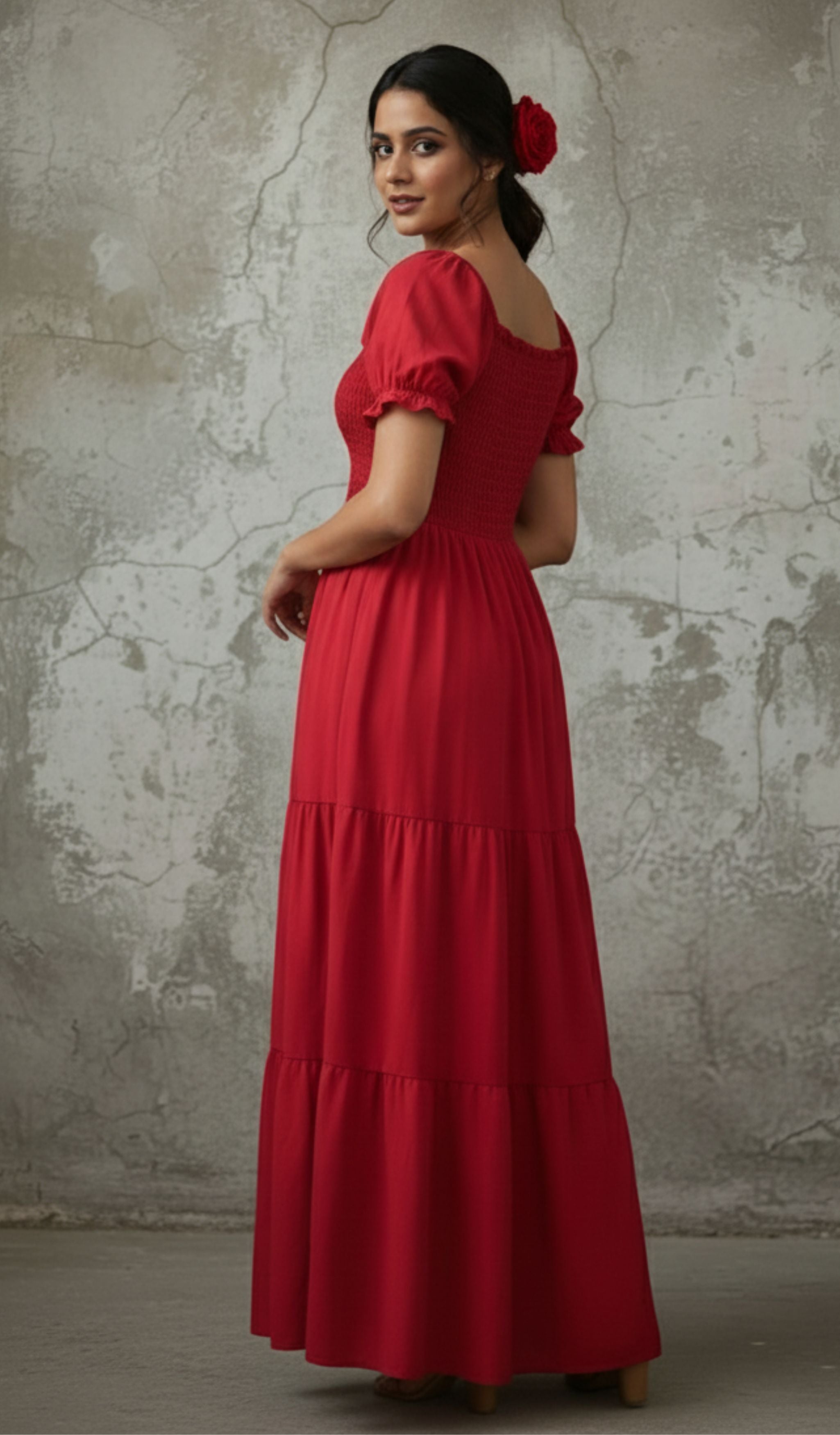 Long Dress for Women - Aesthetic Stylish Latest Design - Red