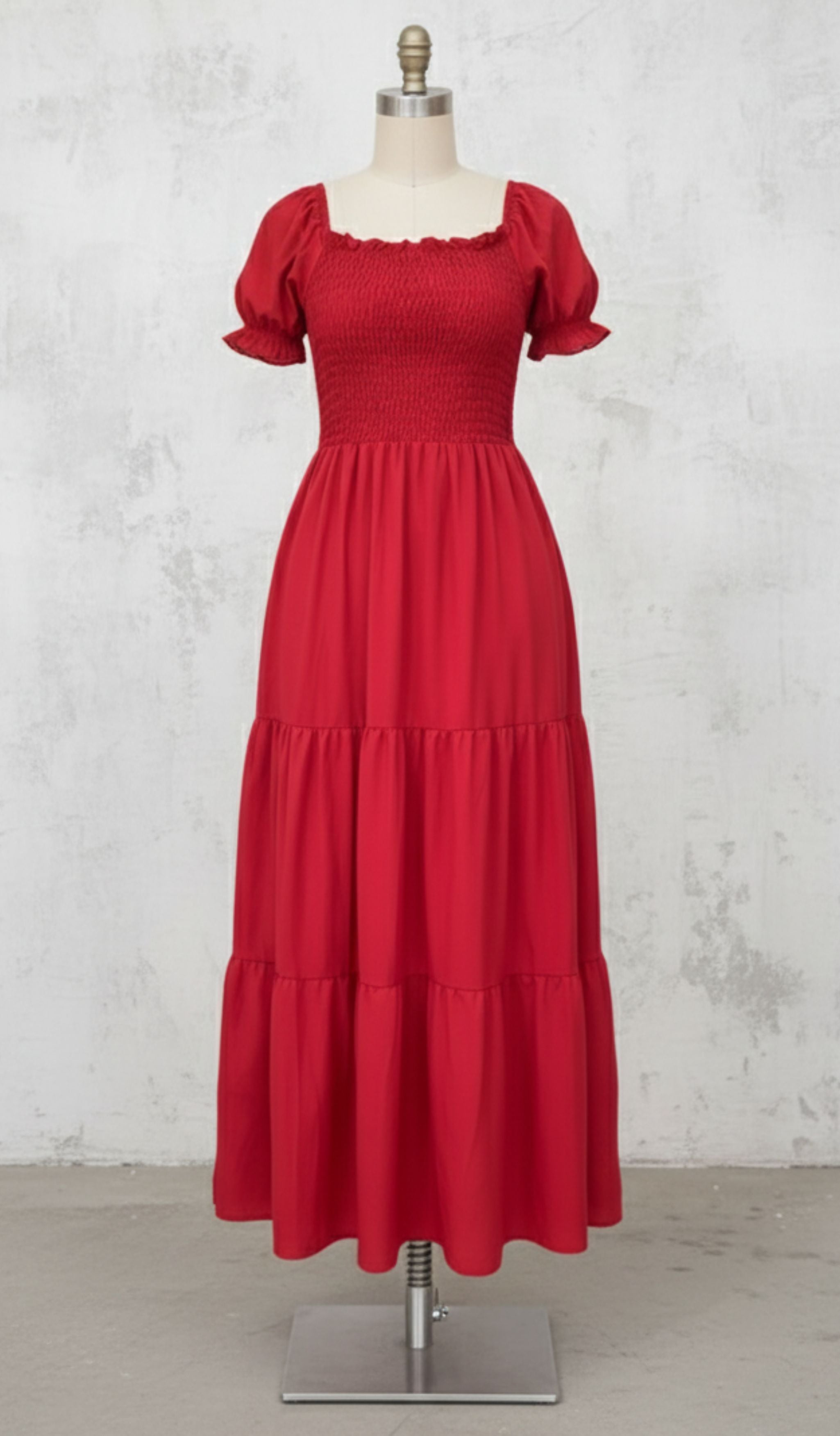 Long Dress for Women - Aesthetic Stylish Latest Design - Red