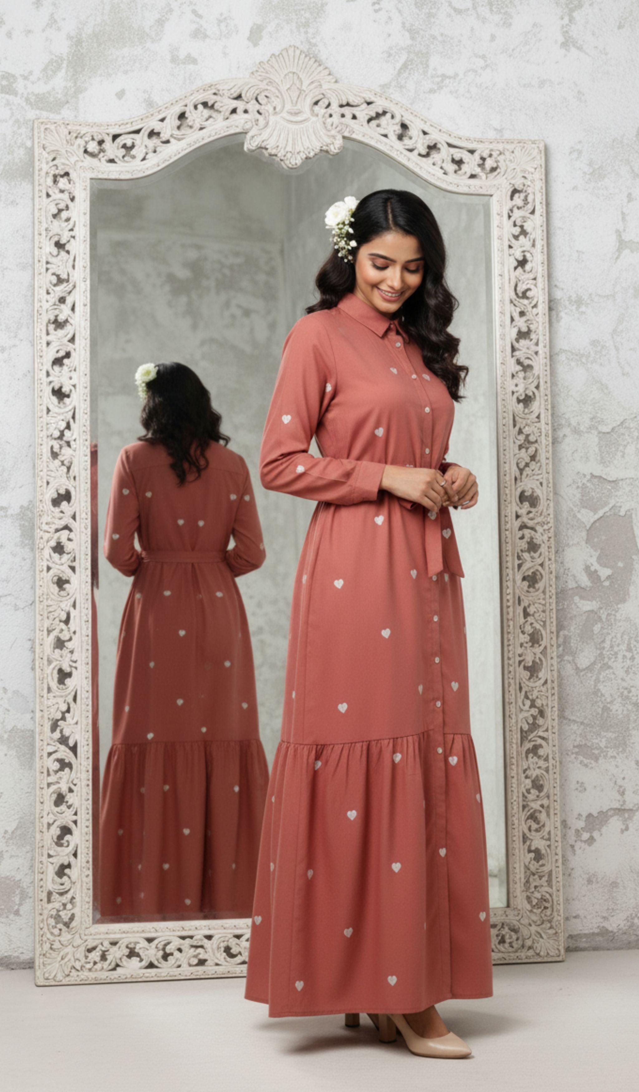 Pink Latest Design Cool Long Dress for Women Stylish