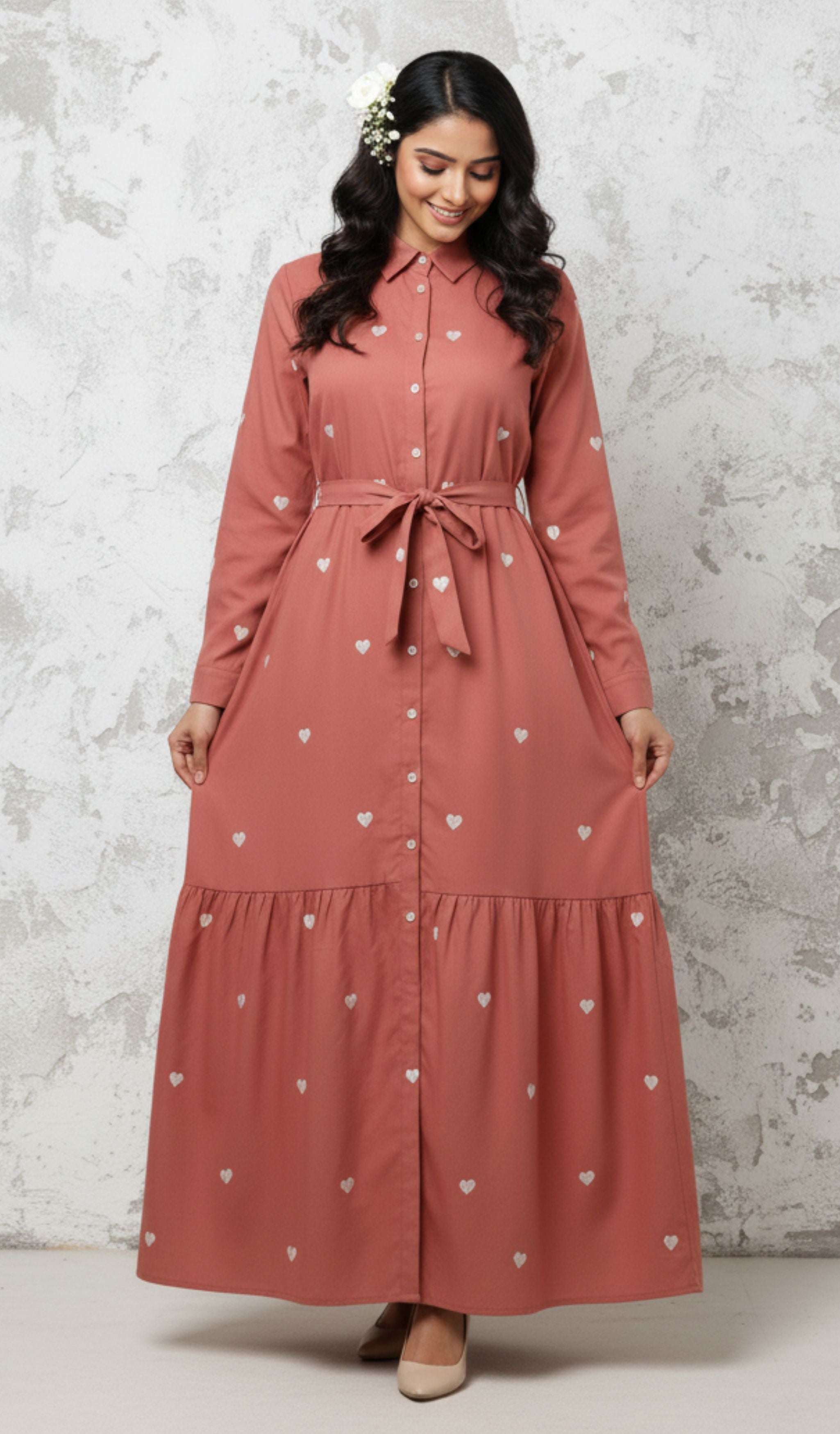 Pink Latest Design Cool Long Dress for Women Stylish