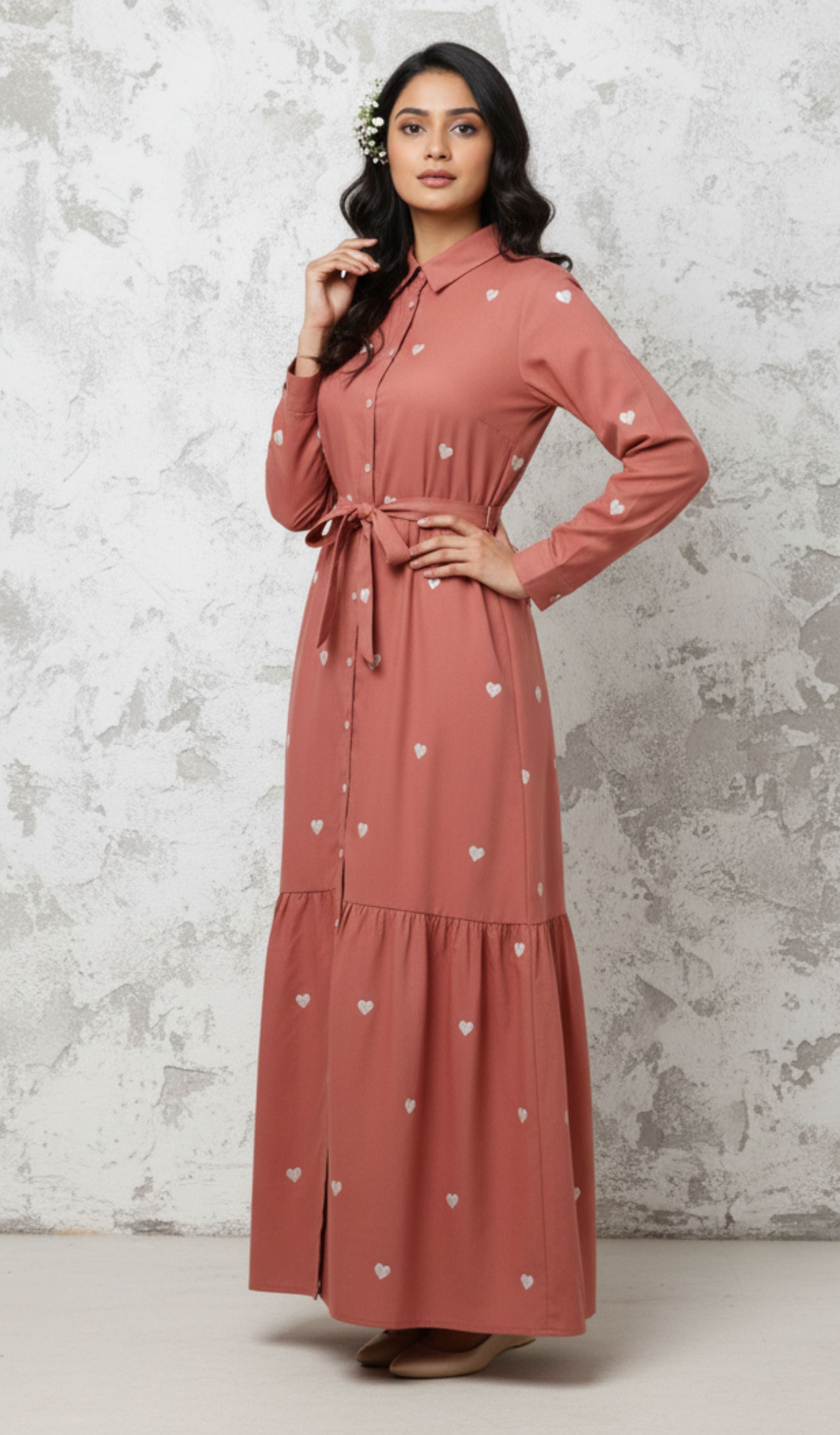 Pink Latest Design Cool Long Dress for Women Stylish