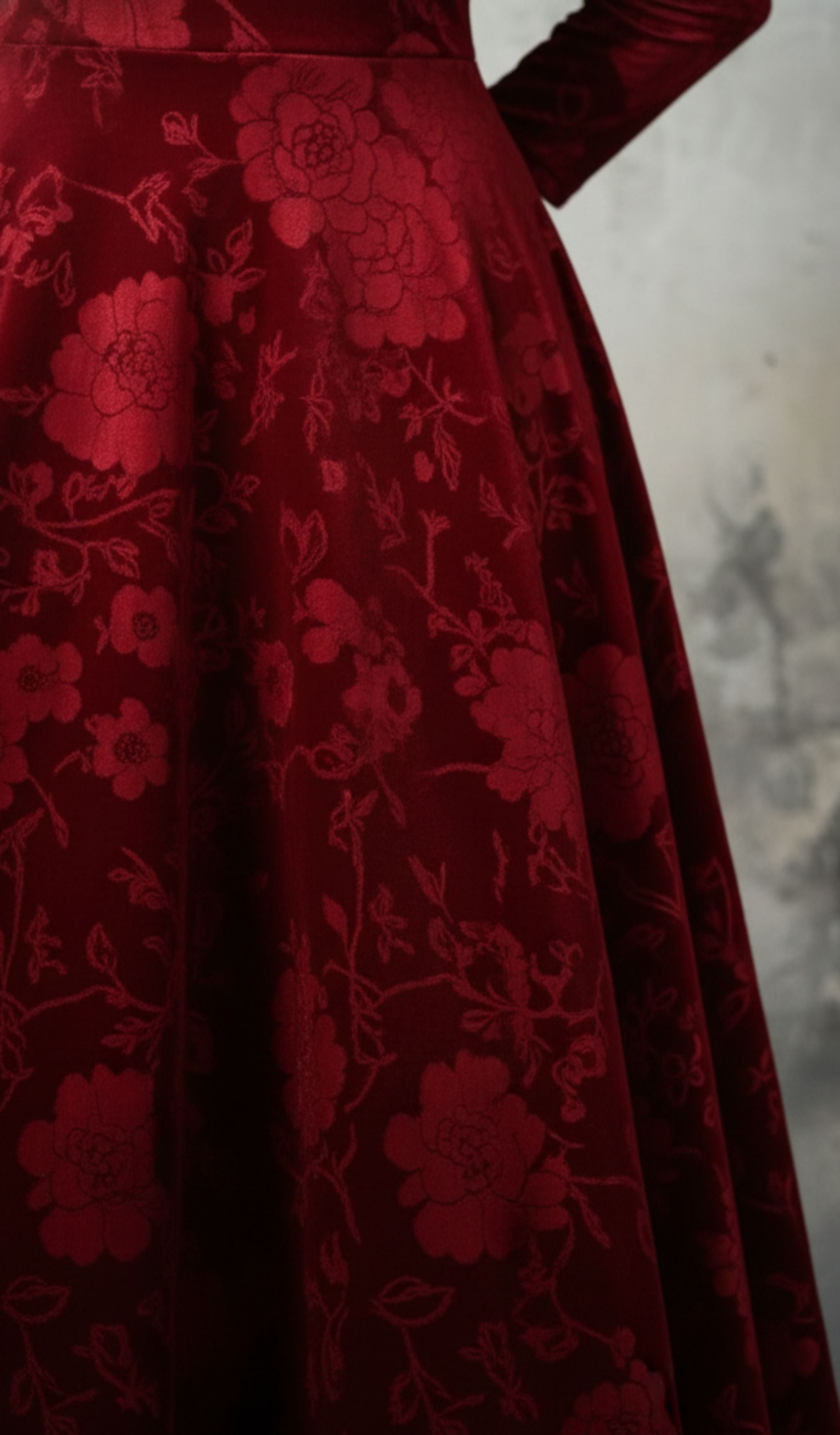 Red Long Dress for Women - Aesthetic Stylish Latest Design